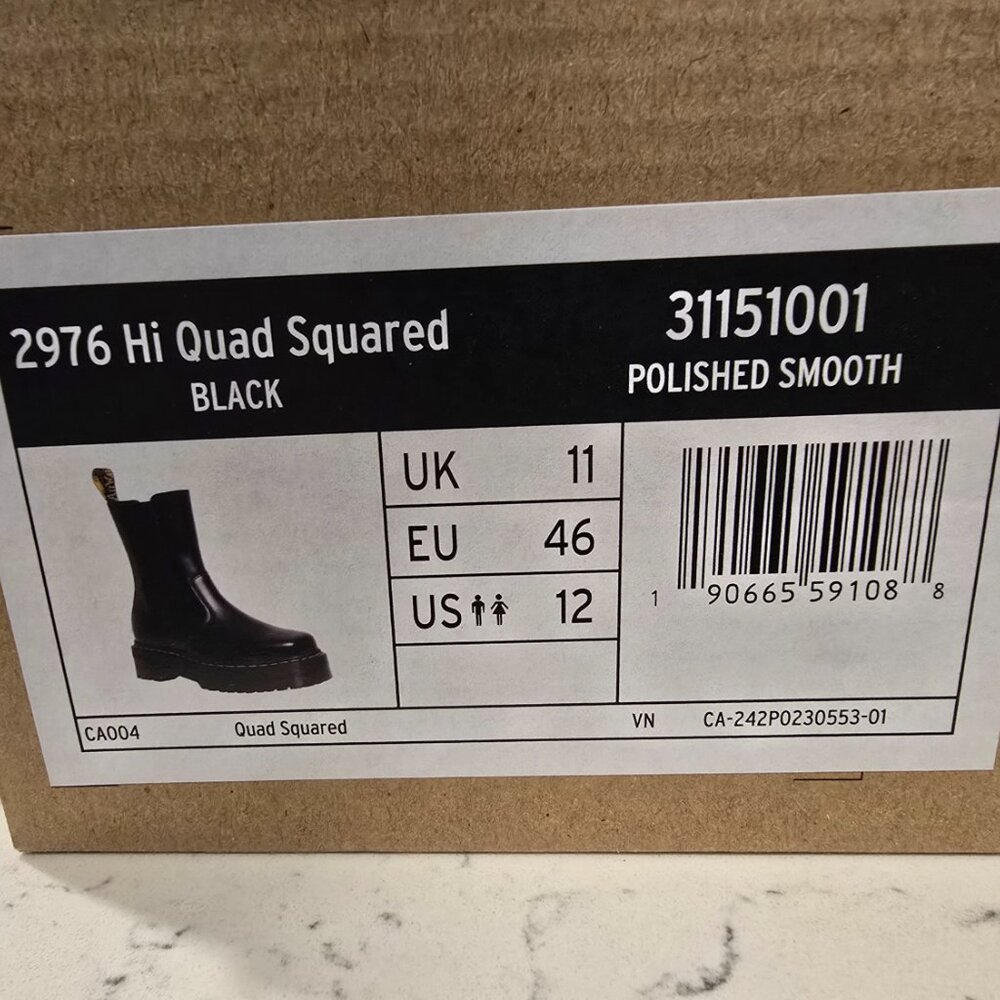 Dr. Martens 2976 Hi Quad Squared Platform Boot 31151001 Mens Size 12 US NEW - Picture 11 of 11